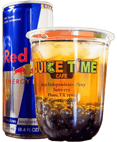 redbull mixed organic blueberry juice